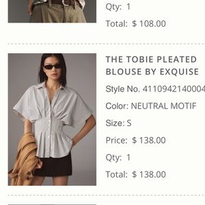 The Tobie Pleated Blouse - Neutral Motif